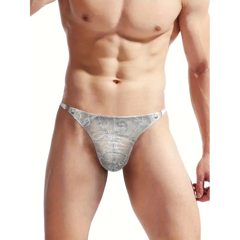 Love Market Mens String Floral Chic White Strings