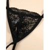 Love Market Mens Thong Sheer Passion Black Strings