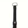 Love Market PU Leather Flogger with Hoop Love Market Black Floggers & Paddles