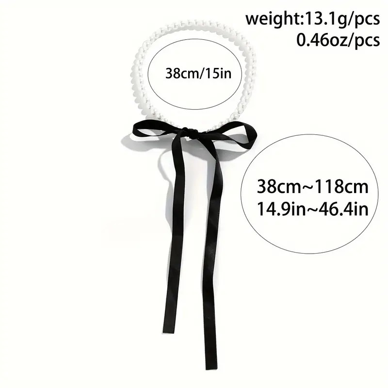 Love Market Τσόκερ με Πέρλες και Σατέν Κορδέλα Chokers & Στέκες