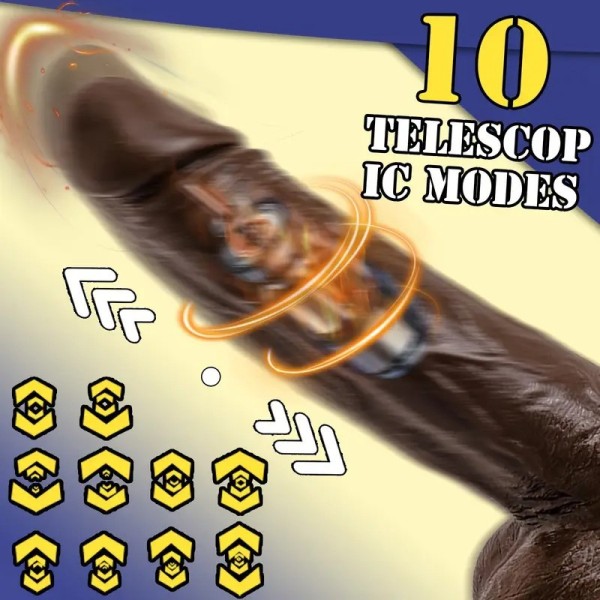 Realistic Heated Thrusting Vibrator With Suction Cup&App Control 22cm Brown Realistic Heated Thrusting Vibrator With Suction Cup&App Control 22cm Brown