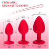 Rose Butt Plug Set Love Market Red Love Market Rose Butt Plug Set Love Market Red Non-Vibrating butt plugs