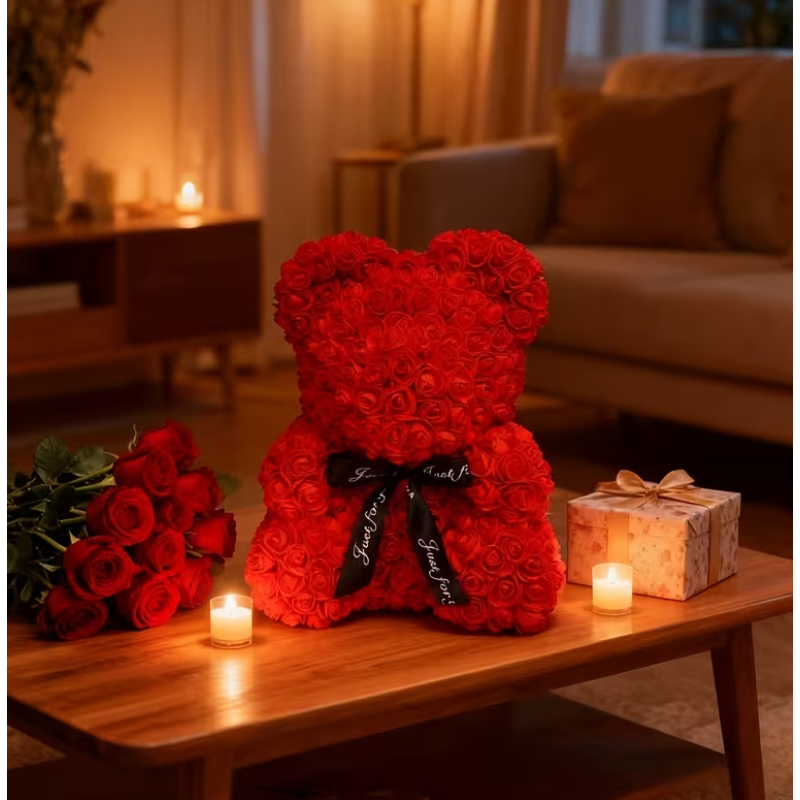 Love Market Rose Teddy Bear Red Party Gags