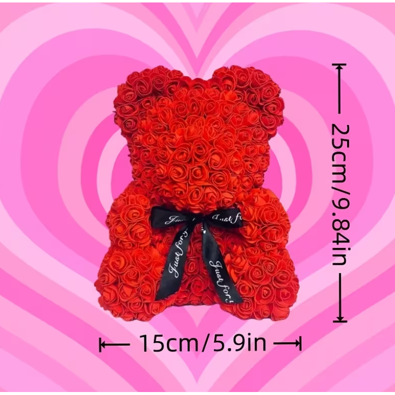 Love Market Rose Teddy Bear Red Party Gags