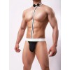 Love Market Sexy Waiter Bodysuit Costume Black Bodies