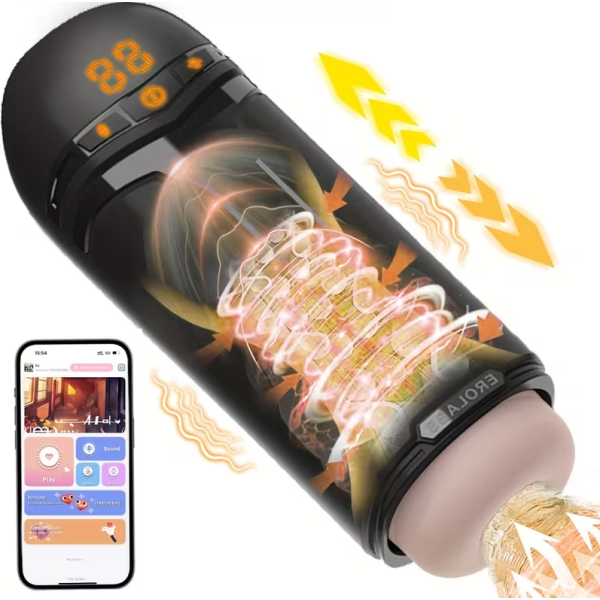 Αυνανιστήρι Thrusting με App & Πολλαπλές Λειτουργίες Love Market Μαύρο