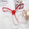 Love Market Στρινγκ Rose με Πέρλες Κόκκινο Strings