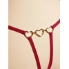 Love Market Στρινγκ με Καρδιές Κόκκινο Strings