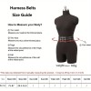 Love Market Ζώνη Μέσης με Τριπλές Αγκράφες Μαύρη Harnesses