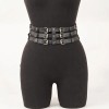 Love Market Ζώνη Μέσης με Τριπλές Αγκράφες Μαύρη Harnesses