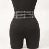 Love Market Ζώνη Μέσης με Τριπλές Αγκράφες Μαύρη Harnesses