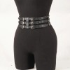 Love Market Ζώνη Μέσης με Τριπλές Αγκράφες Μαύρη Harnesses