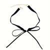 Love Market Βελούδινο Τσόκερ Φιόγκος Μαύρο Chokers & Στέκες