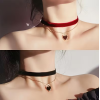 Σετ Βελούδινα Choker με Καρδιά Love Market Σετ Βελούδινα Choker με Καρδιά Chokers & Στέκες