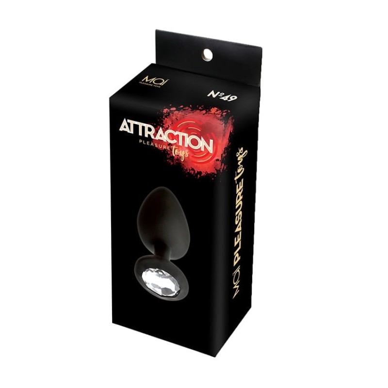 Mai Pleasure Toys Butt Plug With Jewel Mai Pleasure Toys No.49 Large Clear Non-Vibrating butt plugs