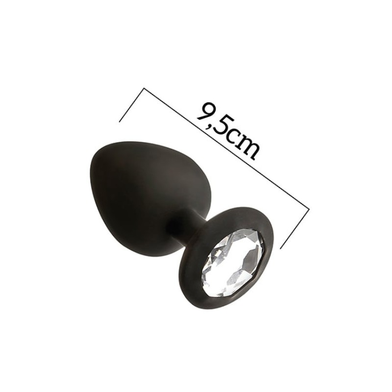 Mai Pleasure Toys Butt Plug With Jewel Mai Pleasure Toys No.49 Large Clear Non-Vibrating butt plugs