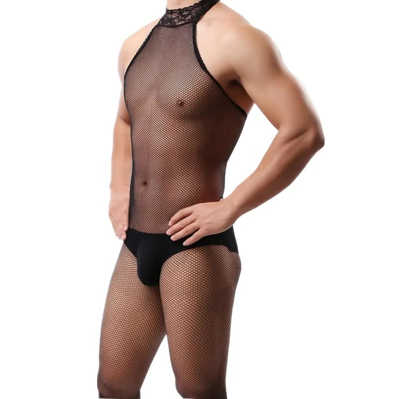 Love Market Ολόσωμο Καλσόν Halter Μαύρο Ολόσωμα