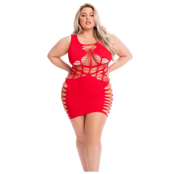 Φόρεμα Pink Lipstick Lingerie Dynamite Diva Κόκκινο