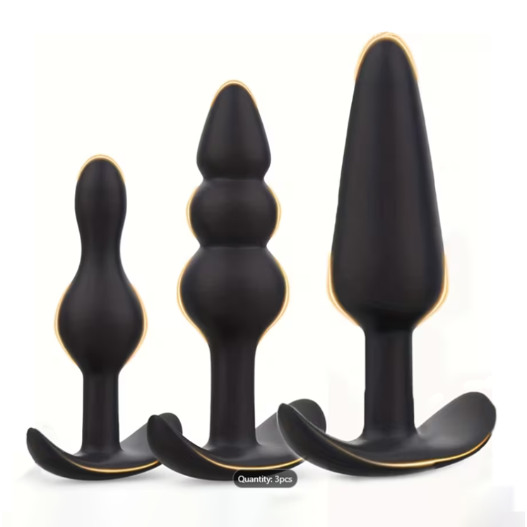 Love Market Πρωκτικές Σφήνες Σετ Love Market Kit Trainer Μαύρο Σφήνες χωρίς δόνηση