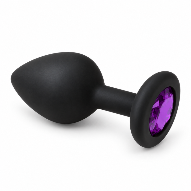 Love Market Butt Plug With Jewel Medium Purple Jewelled butt plugs