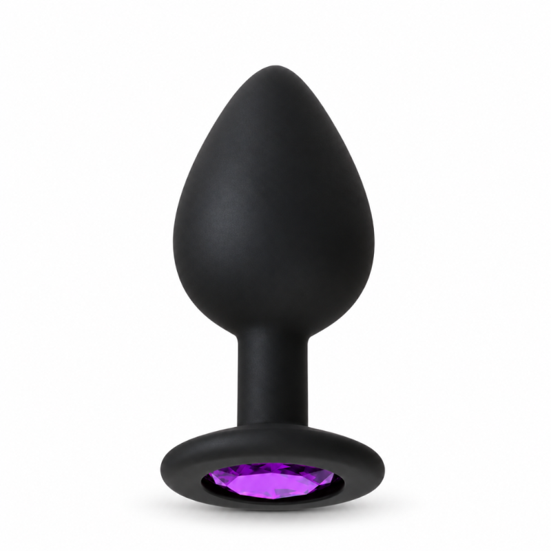 Love Market Butt Plug With Jewel Medium Purple Jewelled butt plugs