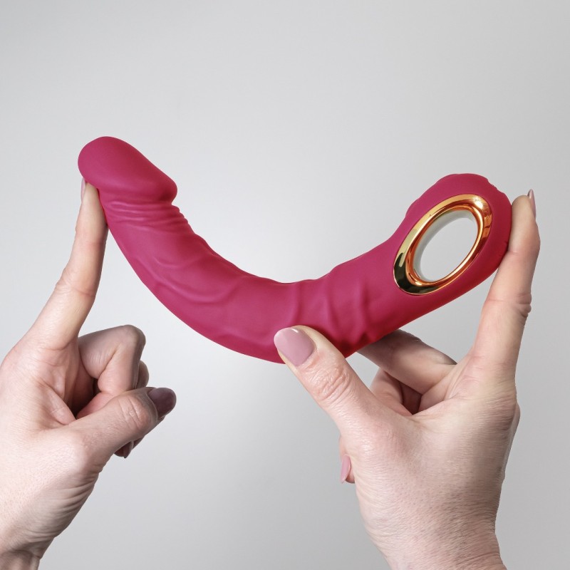 Crushious Realistic Vibrator Crushious Magnus Bend 22.5cm Pink Realistic
