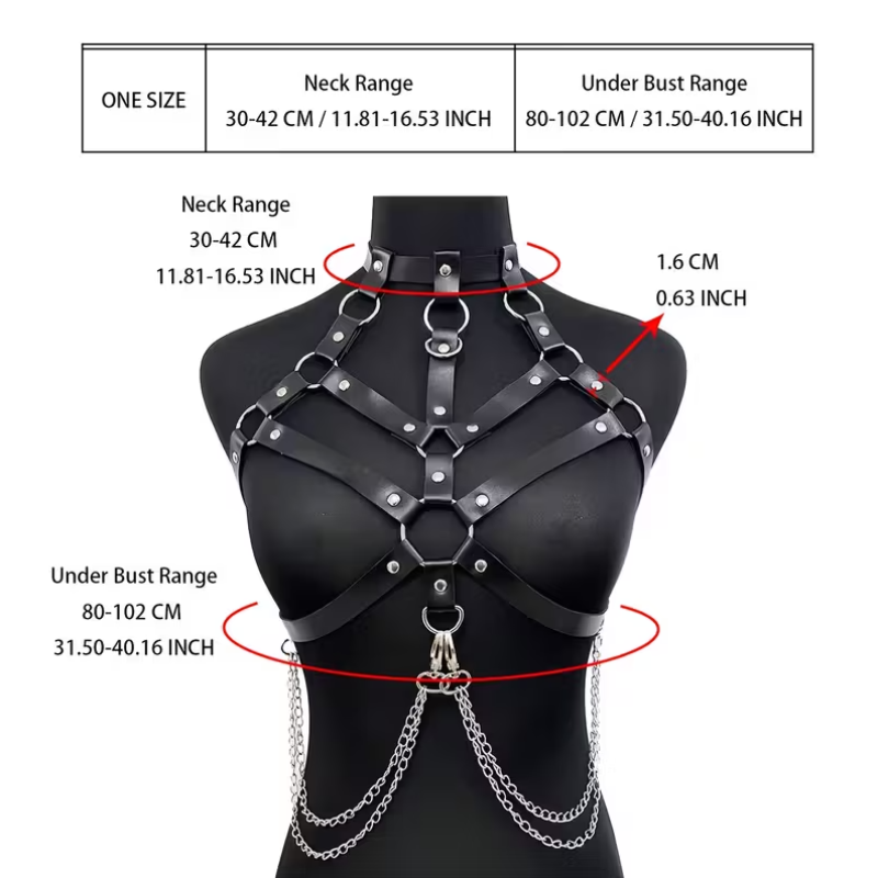 Love Market Ρυθμιζόμενο Harness Idith Μαύρο Harnesses