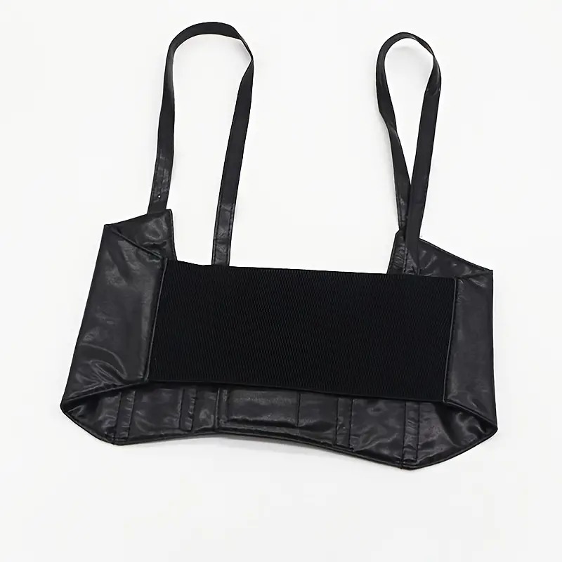 Love Market Ρυθμιζόμενος Κορσές Δερματίνης Μαύρος Harnesses