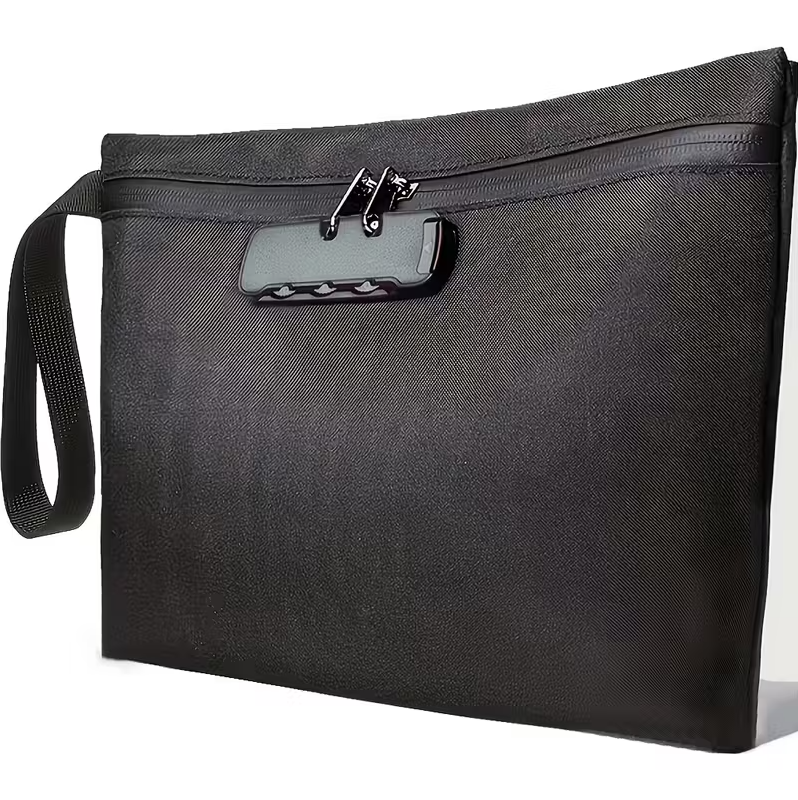 Smell-Proof Lockable Storage Pouch Black