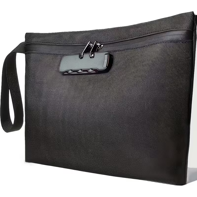 Smell-Proof Lockable Storage Pouch Black