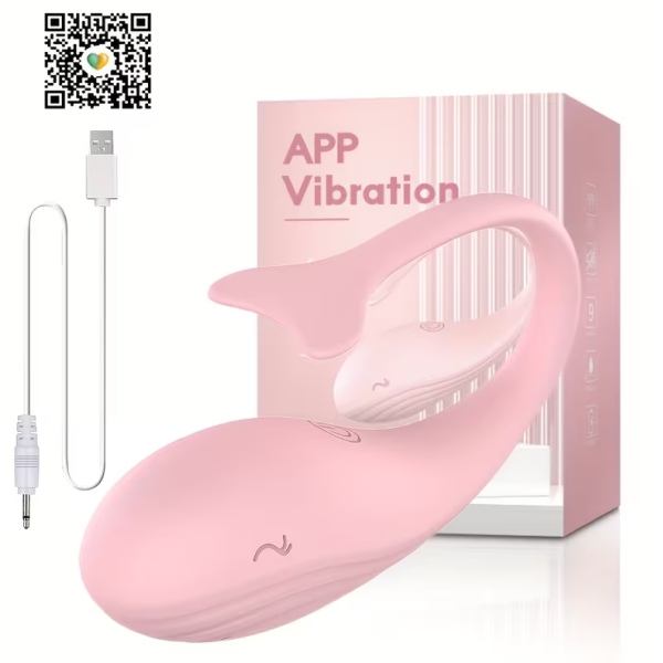 Vibrating Smart Egg With APP Control Whale Pink