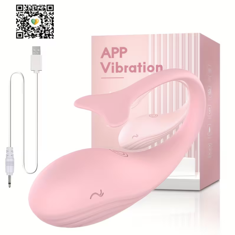 Vibrating Smart Egg With APP Control Whale Pink