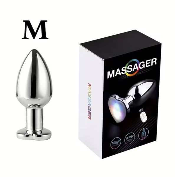 Πρωκτική Δονούμενη Σφήνα Καρδιά Με Φως Love Market Medium