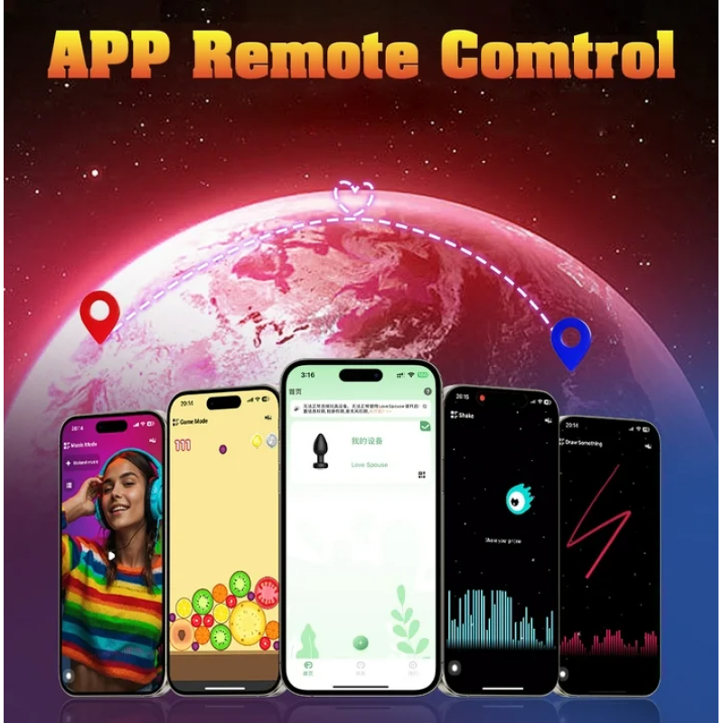 Πρωκτική Σφήνα με Φως & App Love Market Μαύρη