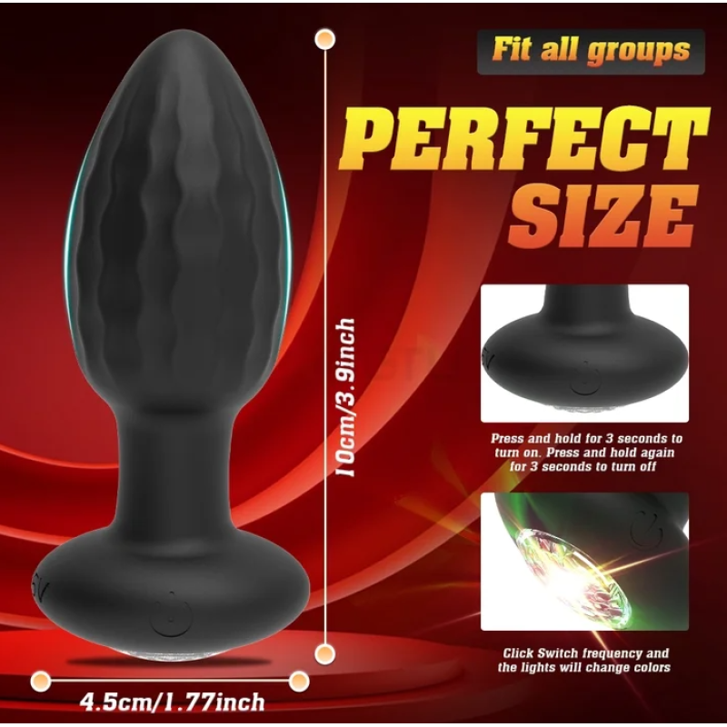 Πρωκτική Σφήνα με Φως & App Love Market Μαύρη