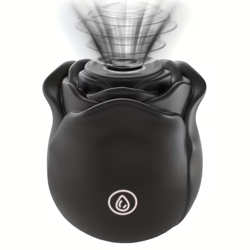 Κλειτοριδικός Δονητής Τριαντάφυλλο Love Market Drop Μαύρος