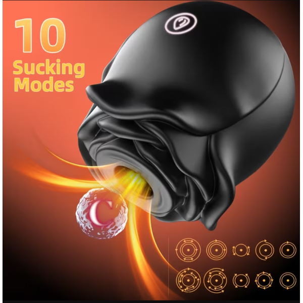 Κλειτοριδικός Δονητής Τριαντάφυλλο Love Market Drop Μαύρος