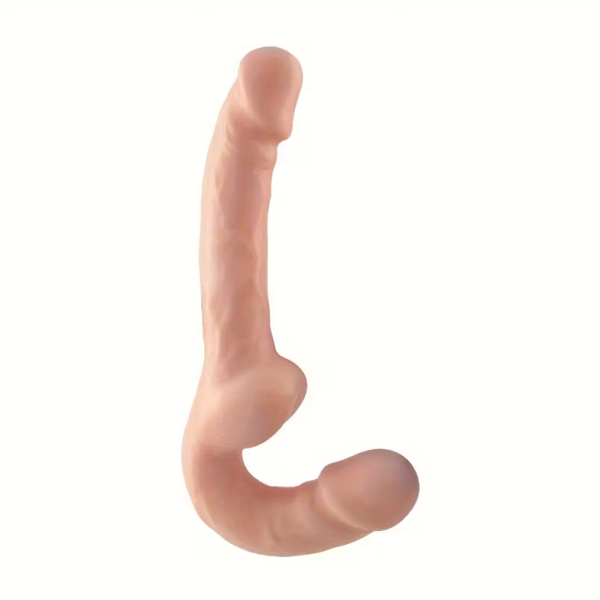 Διπλό Strap-on Dildo Love Market Μπεζ