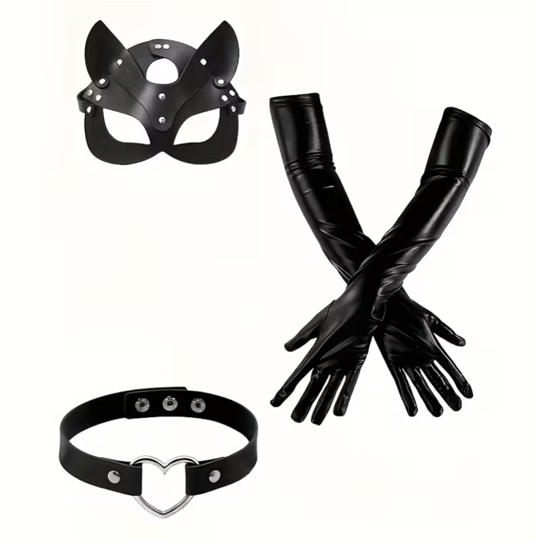 Love Market Σετ Catwoman 3τμχ Μαύρο Μάσκες ματιών