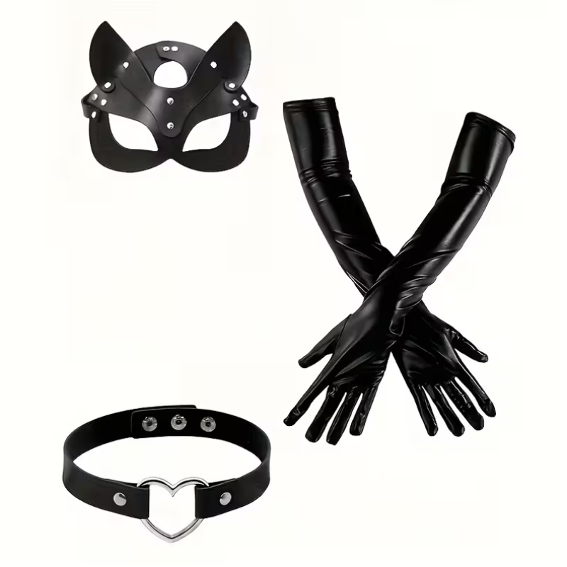 Love Market Σετ Catwoman 3τμχ Μαύρο Μάσκες ματιών