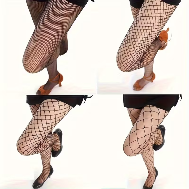Love Market Fishnet Tights Love Market 4pcs Black Pantyhoses