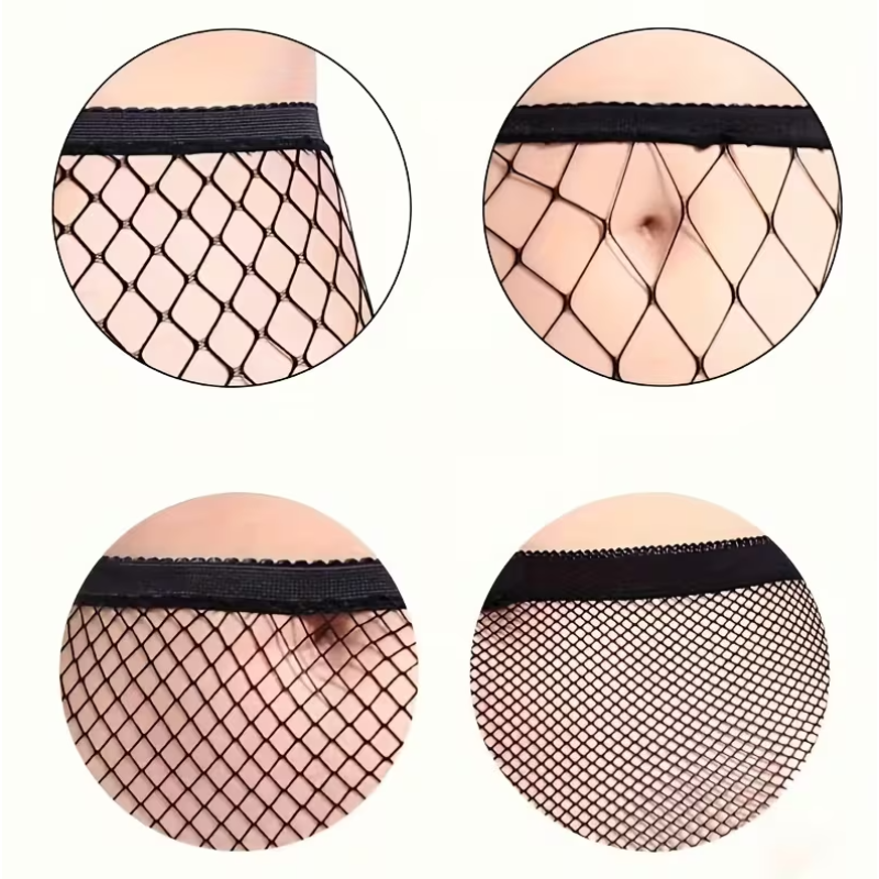 Love Market Fishnet Tights Love Market 4pcs Black Pantyhoses