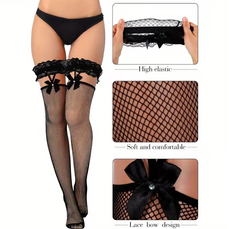 Love Market Fishnet Socks Love Market Diamante 3pcs Stockings
