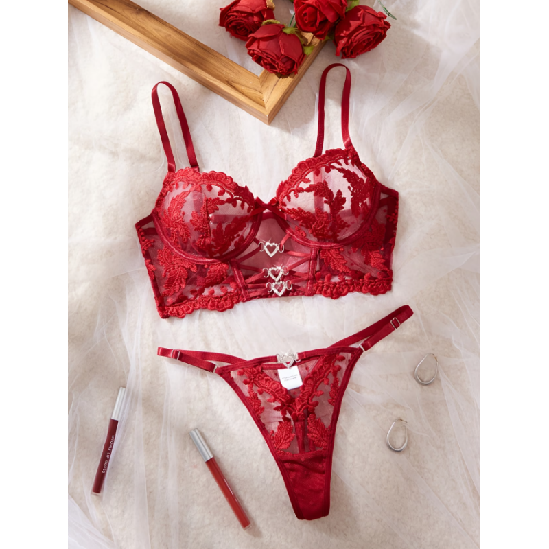 Love Market Lingerie Set Love Market Valentina Red Underwear Set