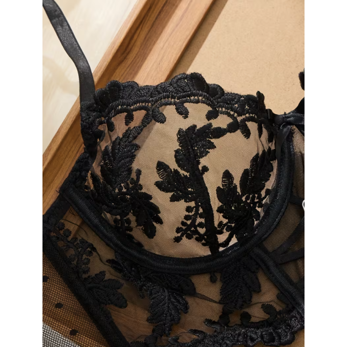 Love Market Σετ Εσωρούχων Love Market Valentina Μαύρο Σετ Εσωρούχων