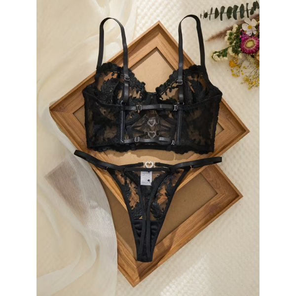 Σετ Εσωρούχων Love Market Valentina Μαύρο