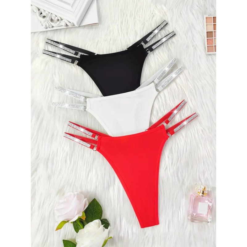 Love Market Σετ Στρινγκ με Glitter Olina 3τμχ Strings