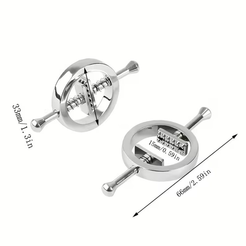 Love Market Nipple Clamps Love Market Diamond Silver Nipple Clamps