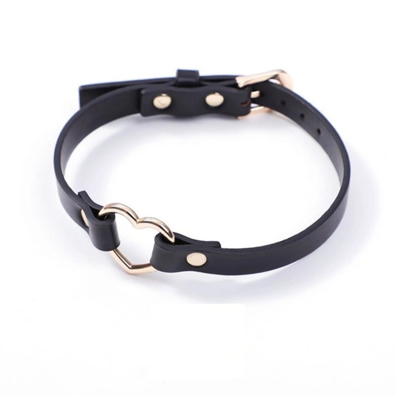 Mokko Toys Τσόκερ με Χρυσή Καρδιά Mokko Toys Μαύρο Chokers & Στέκες