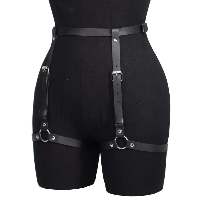 Love Market Ζαρτιέρα Harness Ρυθμιζόμενη Goth Μαύρη Harnesses